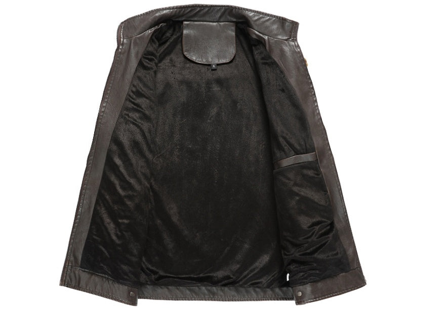 Men's Leather Jacket - Premium Outerwear