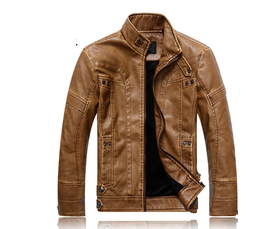 Men's Leather Jacket - Premium Outerwear