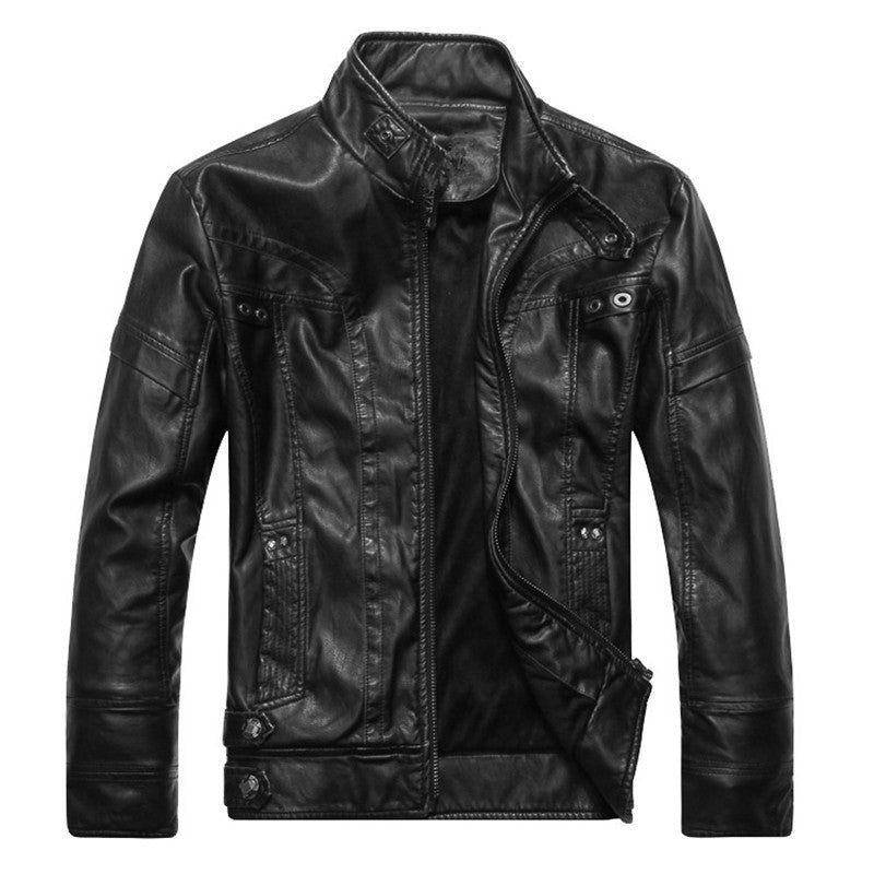 Men's Leather Jacket - Premium Outerwear