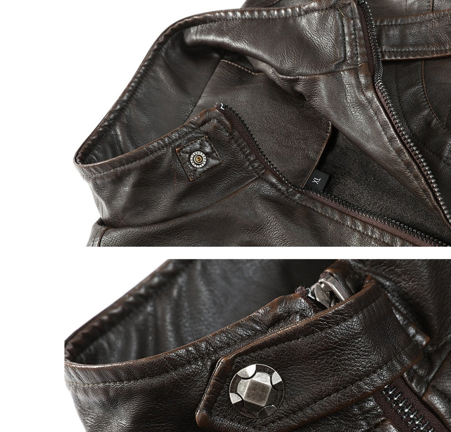 Men's Leather Jacket - Premium Outerwear