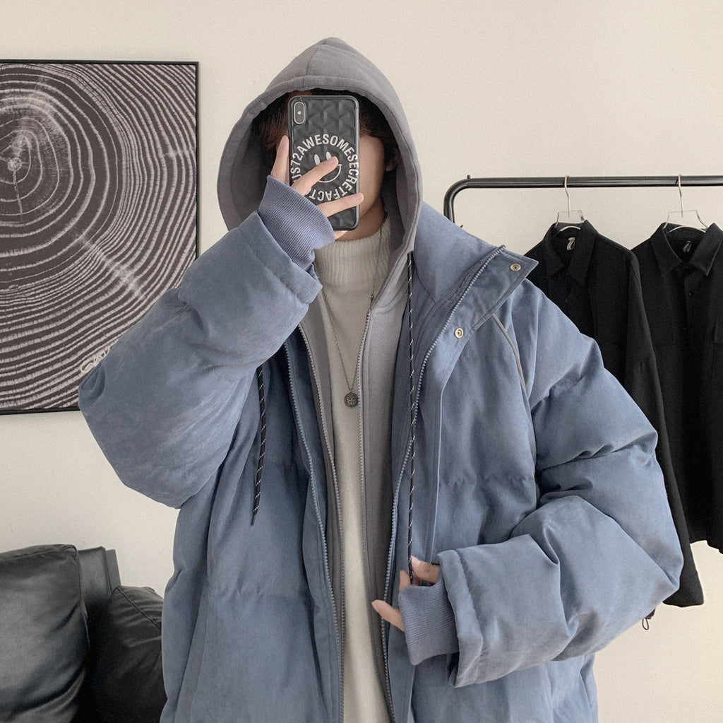 Cotton Padded Hooded Jacket Youth Street Padded Men