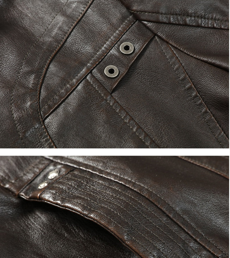 Men's Leather Jacket - Premium Outerwear